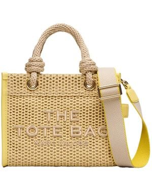 Marc Jacobs Borsa Woven Rope Tote Small Natural - Metallic