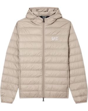 EA7 Piumino Packable Zip Core Identity Roasted Cashew - Natural