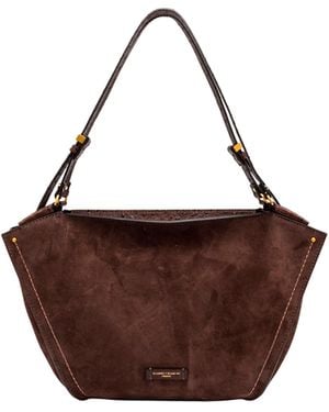 Gianni Chiarini Borsa Bloom Suede Moka - Brown