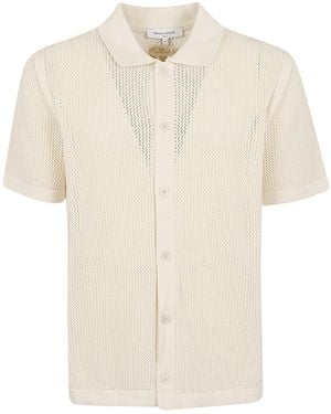Maison Kitsuné Cardigan Open Knit Pure Ecru - White