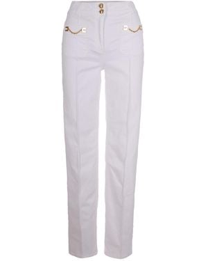 Elisabetta Franchi Jeans Con Dettaglio Logo - White