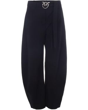 Pinko Tailored Trousers With Stretch Blend - Blue