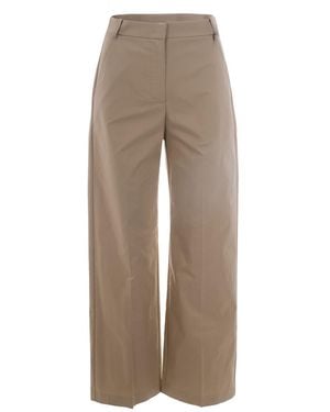 Patrizia Pepe Wide-Leg Pants - Natural