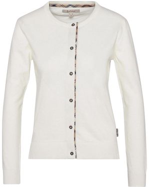 Barbour Cardigan Brendon Ecrù - White