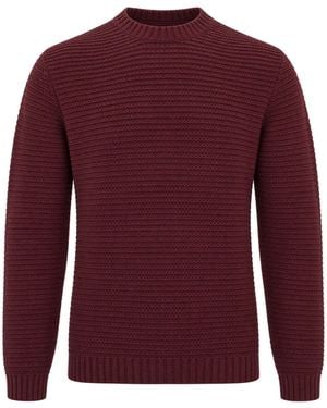 Arte' Maglione Girocollo Logo Bordeaux - Viola