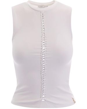 Patrizia Pepe Knit Top - White