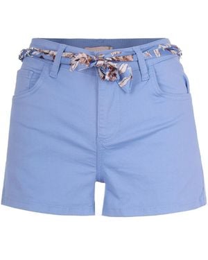 Liu Jo Shorts With Scarf Belt - Blue
