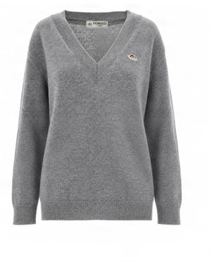 Fiorucci Maglione Patch Angels - Grey