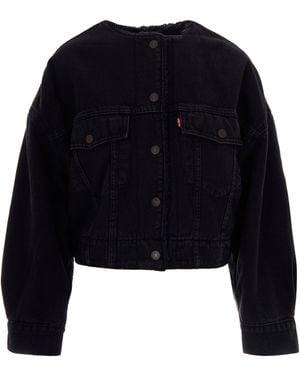 Levi's Giubbino Trucker Crop Slight Night - Black