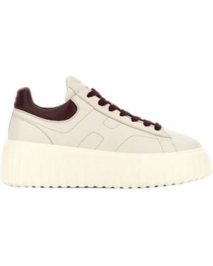 Hogan Trainers H-Stripes Avorio/Bordeaux - Natural
