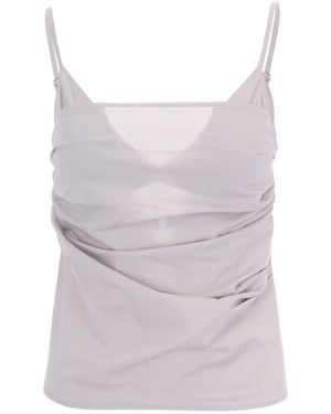 Patrizia Pepe Zip-Up Top - Grey