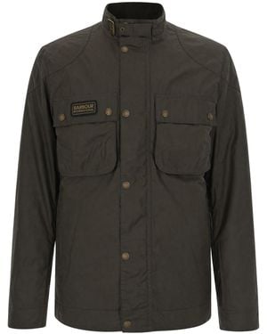 Barbour Giacca Winter Merton Wax Night - Gray