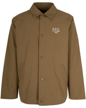 A.P.C. Jacket With Logo Embroidery - Green