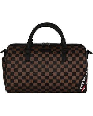 Sprayground Borsa Mini Duffle Check 2 Emboss - Black