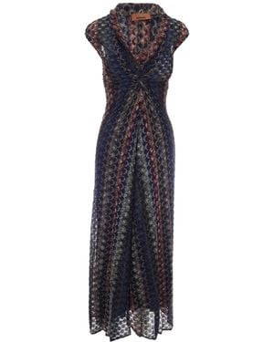Missoni Abito Lungo Multi Dark Version - Blue