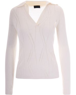 Liu Jo Milk Patterned Jumper - White