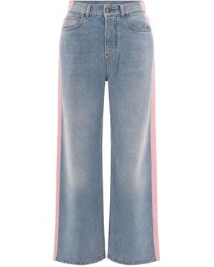 Fiorucci Jeans Baggy Dettaglio Rosa - Blue
