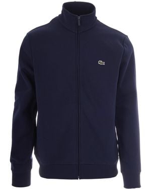 Lacoste Zip Cotton-Blend Zip-Through Knit - Blue