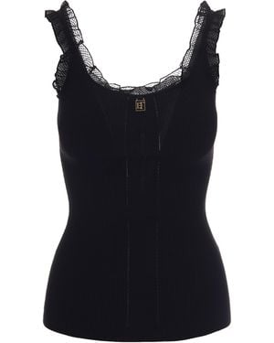 Elisabetta Franchi Top Tricot Nero - Black