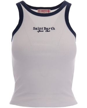 MC2 Saint Barth Logo Round Neck Top - Grey