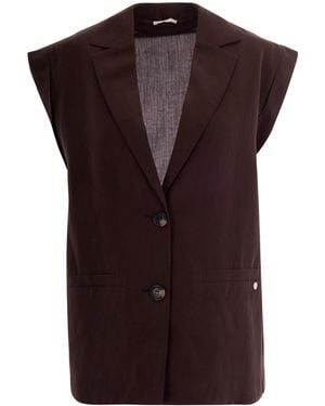 Liu Jo Gilet Lyocell-Linen - Purple