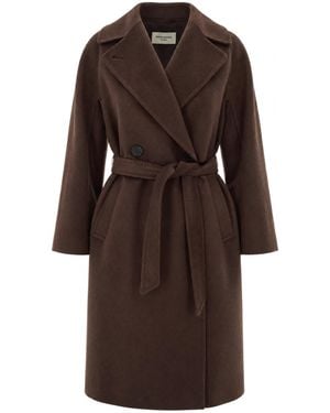 Weekend by Maxmara Cappotto Resina Marrone Scuro - Brown