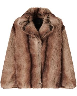 Pinko Caban Pelliccia Caledenia - Brown