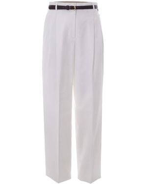 Max Mara Relaxed Pleated Trousers - White