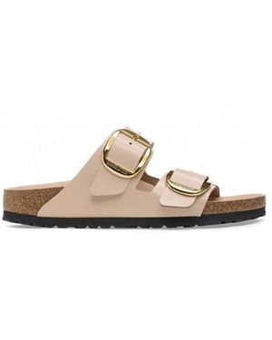 Birkenstock New Arizona Big Buckle Shine Sandals - White