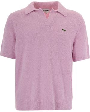 Lacoste Polo Maglia Bouclè Rosa - Pink