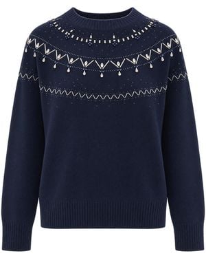 Liu Jo Maglia Gioiello Melange Nuit Noir - Blue