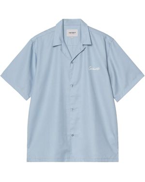 Carhartt Camicia S/S Delray Frosted - Blu