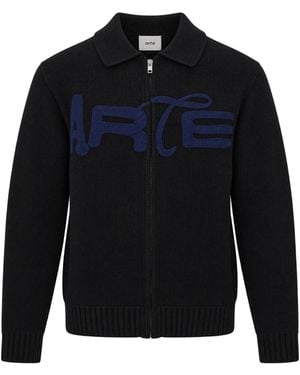 Arte' Cardigan Full Zip - Blue