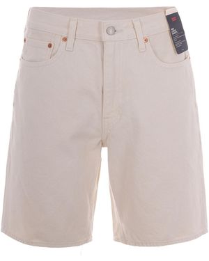 Levi's Shorts 468 Loose Ecru Bone - White