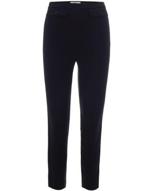 Elisabetta Franchi Trousers Crepe Satin - Blue