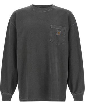 Carhartt T-Shirt Loose Pocket Garment Dyed - Grey