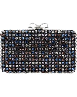 Self-Portrait Clutch Multi Crystal - Blue