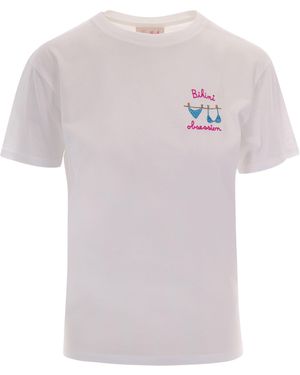 MC2 Saint Barth Embroidered Crew Neck T-Shirt - White