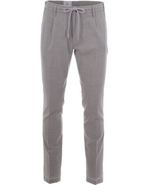 Eleventy Tailored Wool Blend Trousers For - Grey