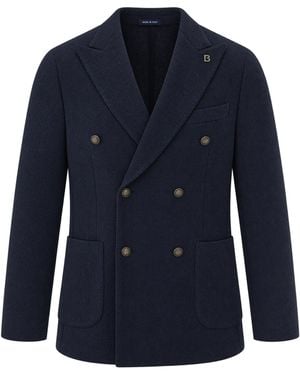BRERAS Milano Giacca Doppiopetto Operata Blu - Blue