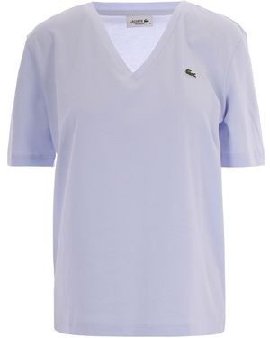 Lacoste T-Shirt Relaxed Blu Chiaro - Purple