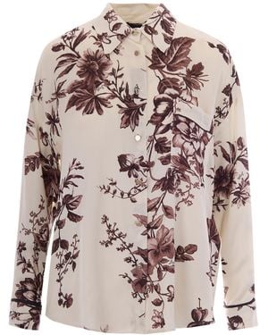 Liu Jo Camicia Raso Floreale Choco Ramage - Rosa