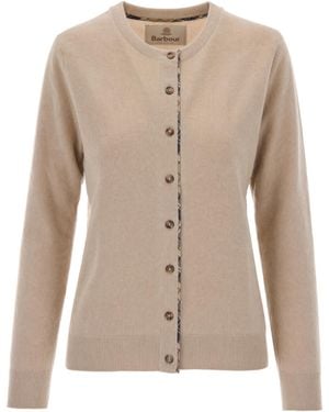 Barbour Cardigan Girocollo Honey Birchwood - Neutro