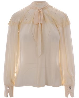 Patrizia Pepe Elegant Mini Shirt For - Natural