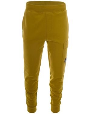 C.P. Company Pantalone Diagonal Raised Fleece Cargo Lens Antique Moss - Green