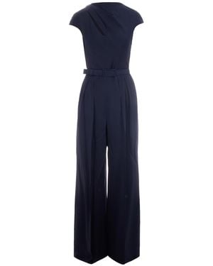 Max Mara Tuta Envers Satin Blu Notte - Blue