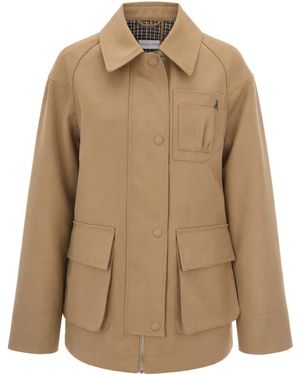 Patrizia Pepe Utility Shirt Jacket - Natural