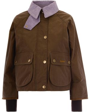 Barbour Giubbino Beadnell Wax Sand/Dress/Heather Mist - Brown