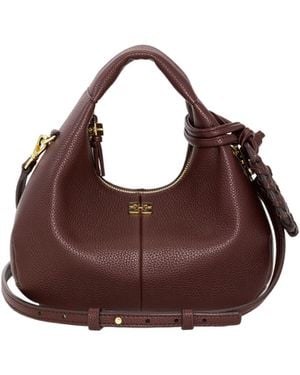 Ganni Borsa A Mano Mini Hobo Chicory Coffee - Brown