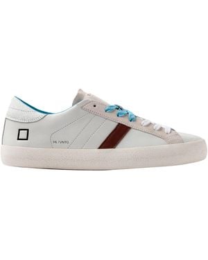 Date Trainers Hill Low Vintage Calf Turquois - White
